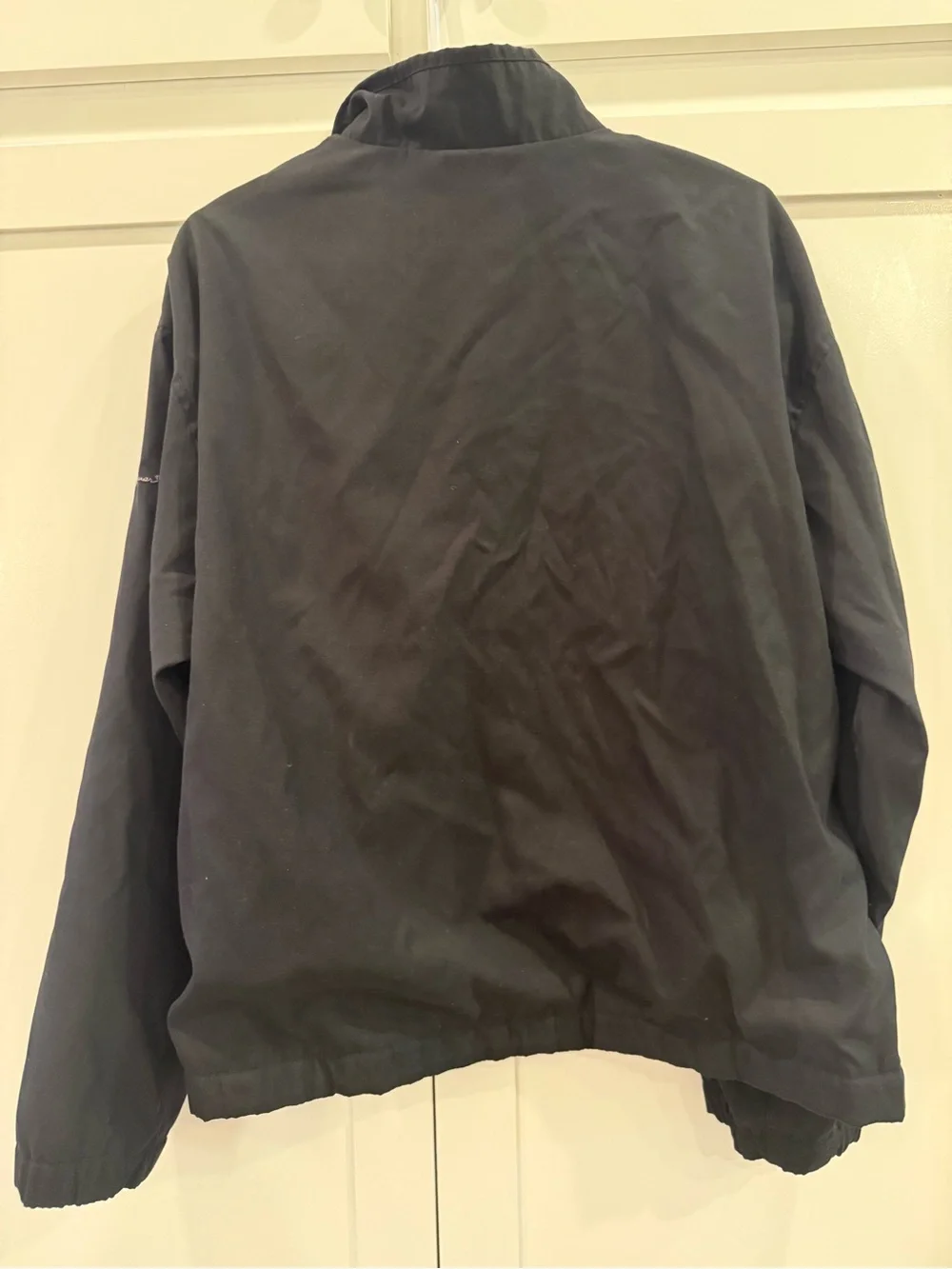 Eddie Bauer Men’s Golf Black 1/2 Zip Windbreaker Jacket Large Mesh Lined Vented